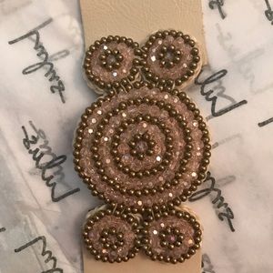 Gorgeous Italian leather beaded wrist cuff